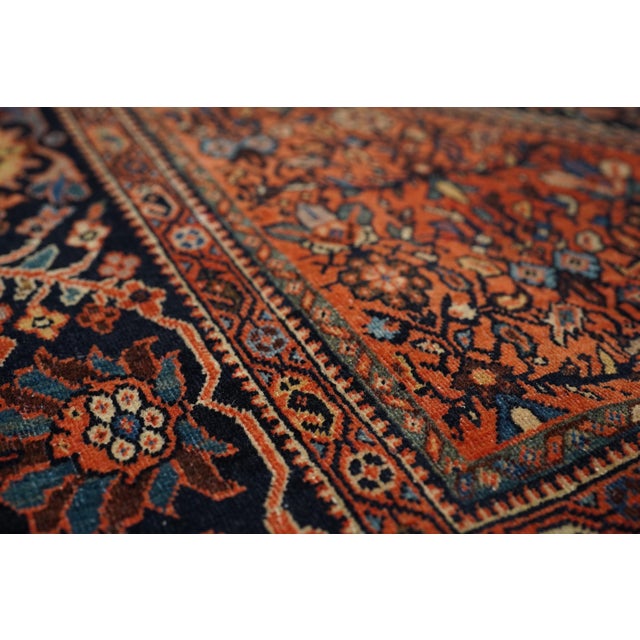 Antique Farahan Sarouk 4'1'' X 6'8'' For Sale - Image 9 of 11