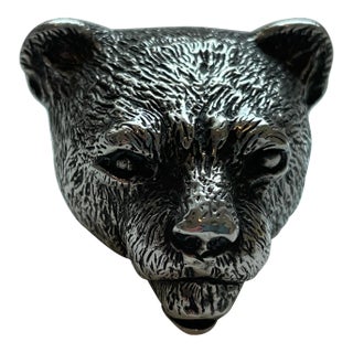 1940s Sterling Silver Panther Match Safe For Sale