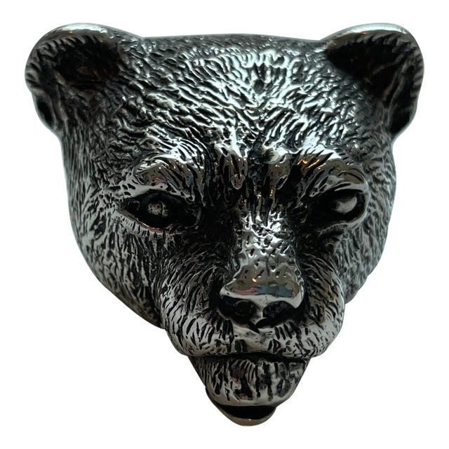 1940s Sterling Silver Panther Match Safe For Sale