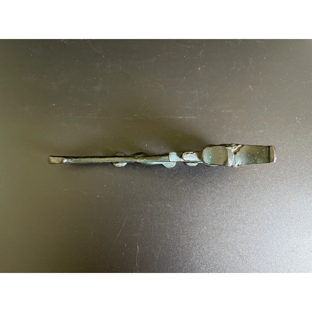 Antique Chinese Iron Brush Rest in the Form of a Crouching Dragon For Sale - Image 4 of 9