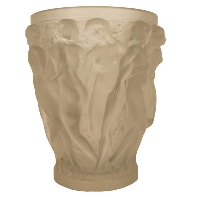 Rene Lalique Large Art Deco Opalescent Glass Crystal Vase Bacchantes Signed 1927 For Sale - Image 11 of 18