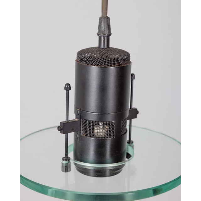 1980s Vintage Pendant Lamp in Metal and Glass, 1980s For Sale - Image 5 of 7