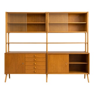 Monti 300 Shelving Units and Desk by František Jirák for Tatra, 1960s, Set of 4 For Sale
