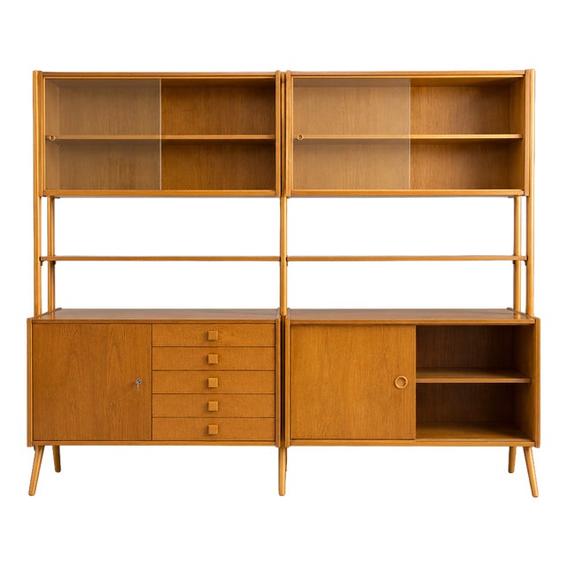 Monti 300 Shelving Units and Desk by František Jirák for Tatra, 1960s, Set of 4 For Sale