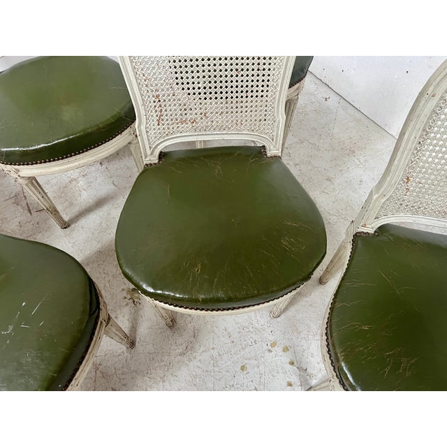 Louis XVI Style Chairs in Patinated Beechwood, Set of 7 For Sale - Image 12 of 16