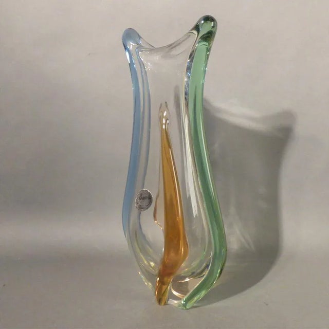 Large Glass Rhapsody Vase by Frantisek Zemek for Mstisov Glass Factory For Sale - Image 4 of 8