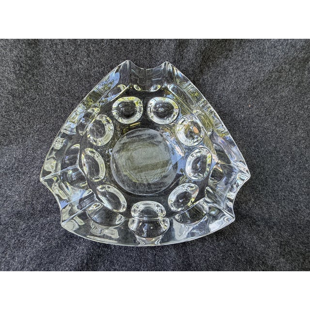 Mid 20th Century Heavy Mid Century Crystal Catchall Ashtray For Sale - Image 5 of 18