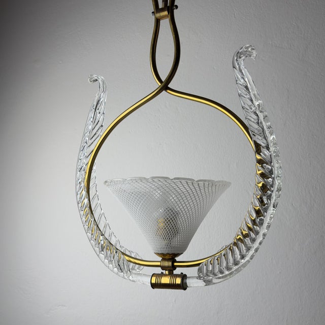 Vintage Murano Glass Pendant from Barovier & Toso, Italy, 1930s For Sale - Image 11 of 18