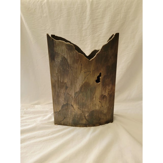 Brutalist Torch cut sculpture by studio metal worker Michael A Burns. Based in Madison, WI, you can see his commissions in...