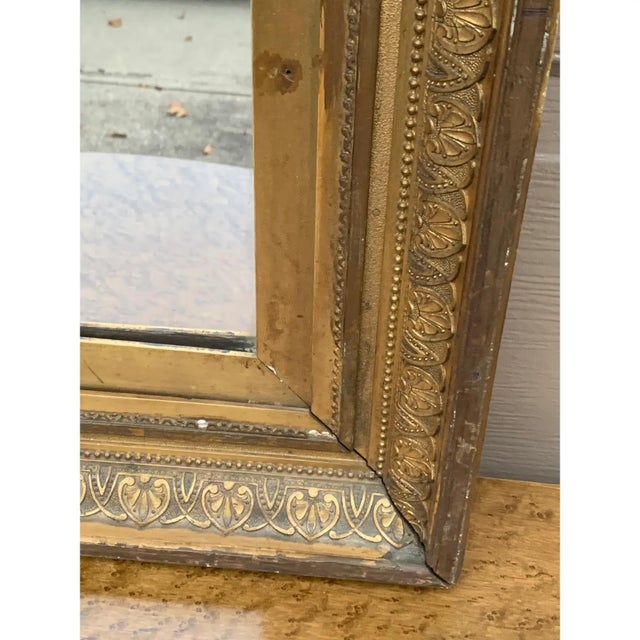 Antique Victorian Carved Gilt Wood Wall Mirror, Late 19th Century For Sale - Image 10 of 11