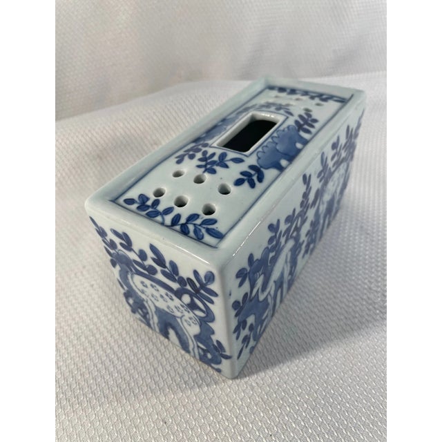 Delft Antique Dutch Delft Faience Flower Brick Vase For Sale - Image 4 of 12