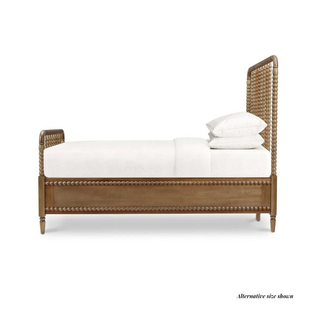 Queen Size White Spindle Bed Frame For Sale - Image 4 of 7