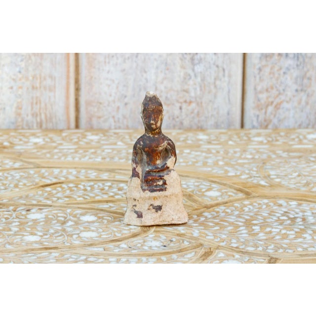 Ceramic 19th Century Petite Burmese Clay Buddha For Sale - Image 7 of 7