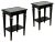 Black Lacquered Side Tables with Drawers, 1990s, Set of 2 For Sale