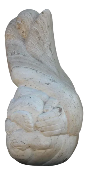 1980s “Mother and Child” Biomorphic Modern Abstract Figurative Sculpture by John McKinnon