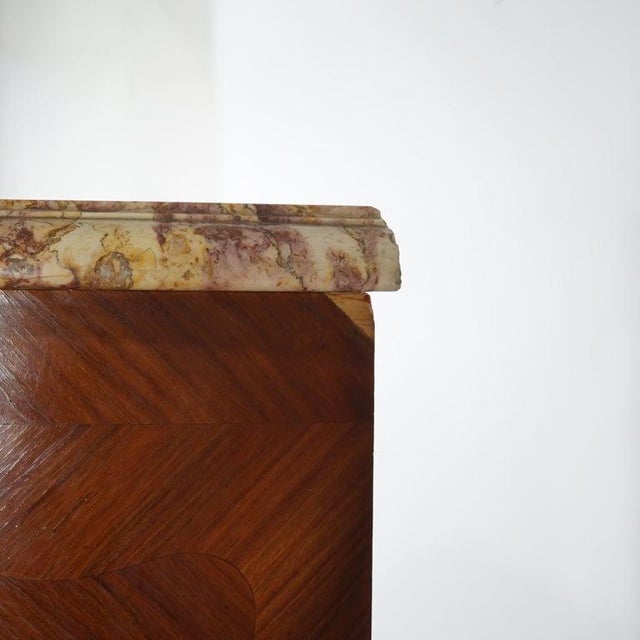 Antique French Kingwood, Marble & Satinwood Marquetry Armoire C1910 For Sale - Image 18 of 18