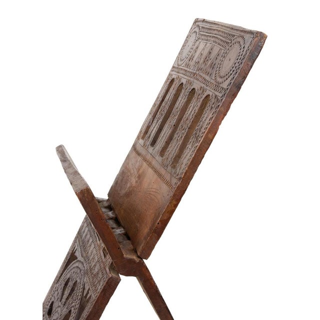 Carved Wooden Folding Easel, North Africa, 20th Century For Sale - Image 6 of 9