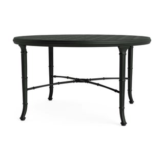 Brown Jordan Calcutta 36" Round Cast Top Chat Table in Black Jade For Sale
