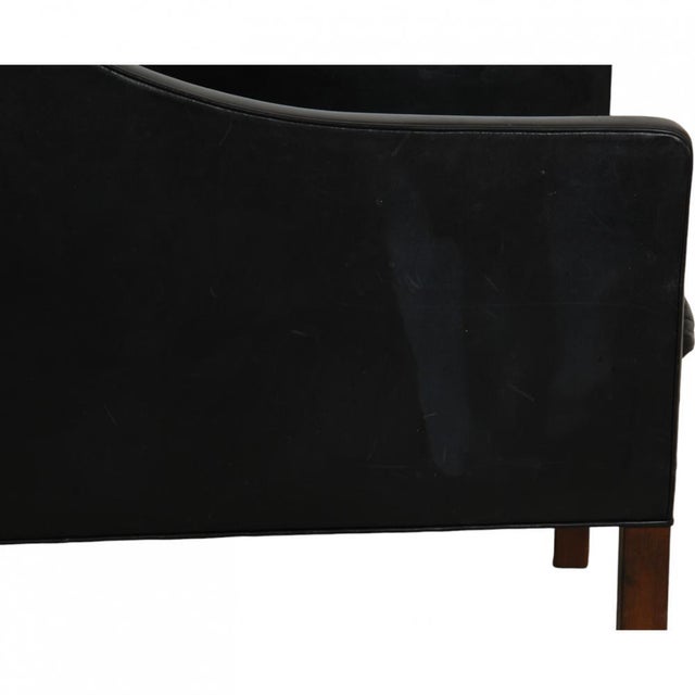 2207 Chair in Black Leather from Børge Mogensen, 1980s For Sale - Image 12 of 18