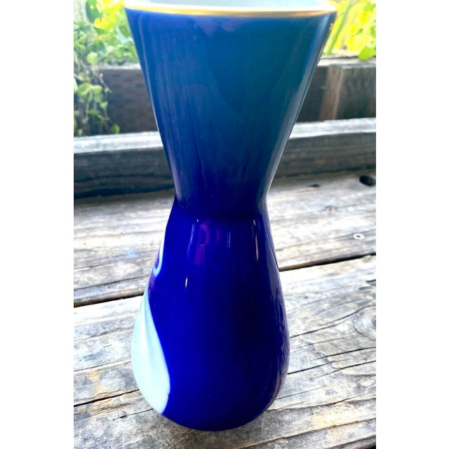 Late 20th Century Attributed Koransha Arita Japanese Cobalt Blue Crane Porcelain Vase For Sale In San Francisco - Image 6 of 9