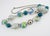 Green Appartement a Louer French Designer Extra Long Chrome and Murano Beads Necklace For Sale - Image 8 of 12