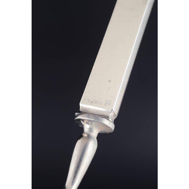 Art Deco Cheese Slicer in Silver and Stainless Steel by Evald Nielsen, 1930s For Sale - Image 4 of 5