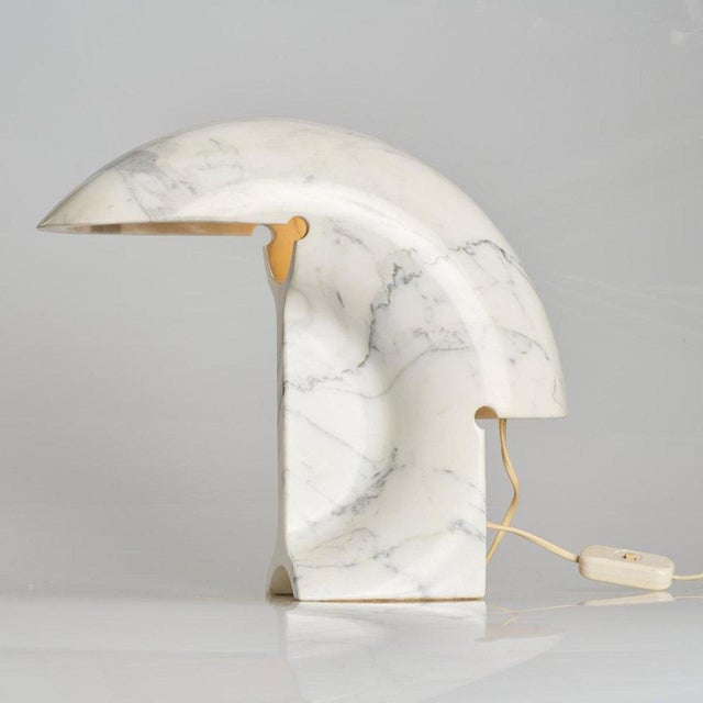 Biagio 282 table light is designed by Tobia Scarpa and Afra Bianchin Scarpa, 1968. Made by Flos, Milan H. 34 x 39 x 13.5...