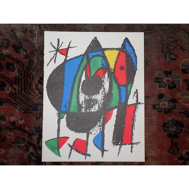 Vintage Ltd. Ed. Mid 20th C. Original Design Abstract Joan Miro Lithograph For Sale - Image 9 of 9