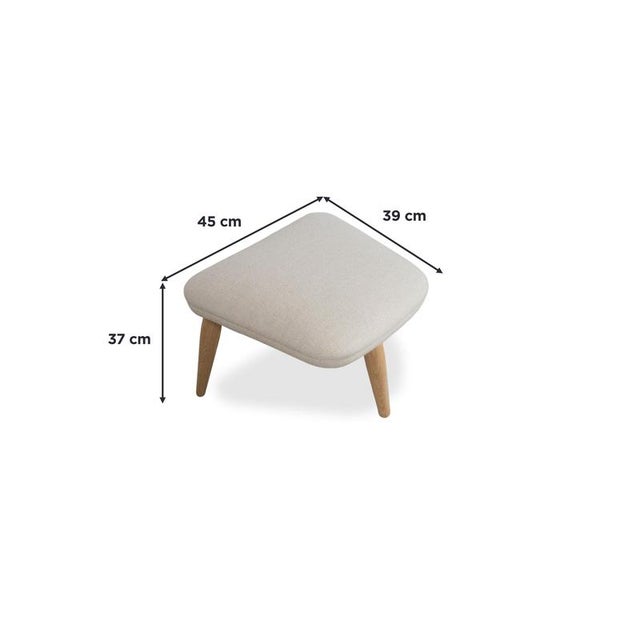 Modern Set of Oda Lounge Chair and Ottoman in Cream Upholstery from Audo Copenhagen For Sale - Image 3 of 18