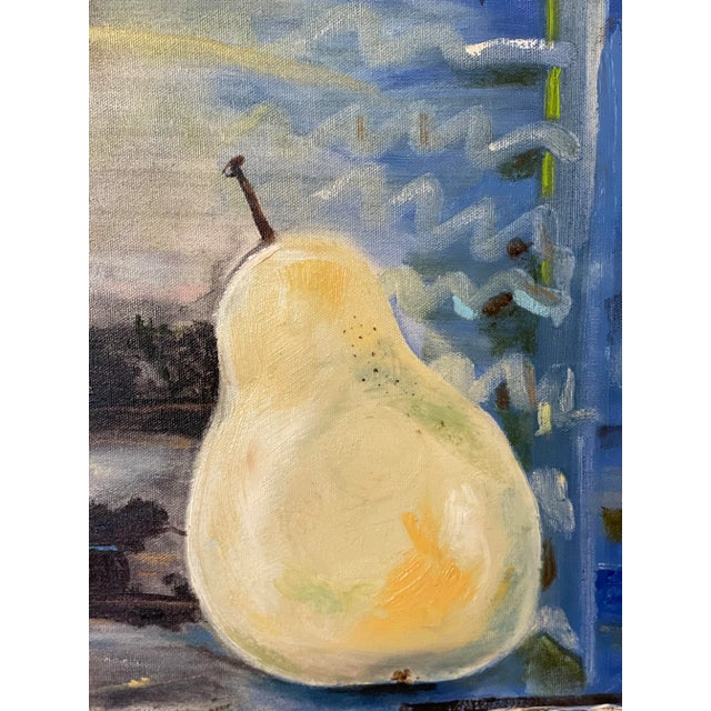 Interesting Modern “Pears as Sun & Moon” Original Acrylic Painting / Artwork by Nashville Artist Will Koenig - Signed...