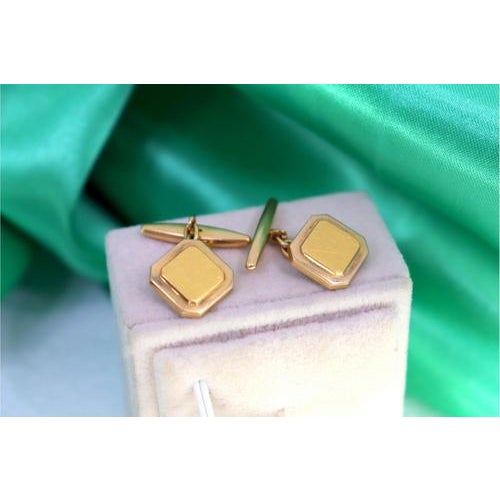 Gold Cufflinks in Square Shape, Set of 2 For Sale - Image 4 of 8