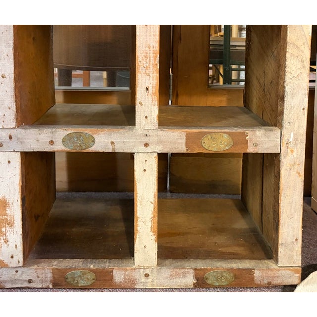 American Antique Primitive Wood Cubby Storage - American - Folk Art For Sale - Image 3 of 6