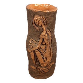 Vintage Terracotta Vase by Graziani Frido Pietrasanta, 1970s For Sale