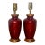 Pair of Antique Chinese Sang De Boeuf Oxblood Porcelain Vase Table Lamps — Late 19th/Early 20th Century For Sale