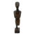 Cycladic Revival Bronze Figure on Marble Base, European, circa 1950s For Sale