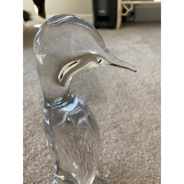 Daum Clear Crystal water bird is perfection This elegant piece is made from clear crystal. The bird has a stylized,...
