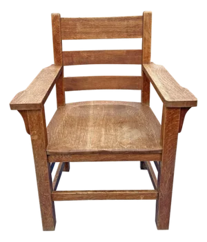 Antique Mission Style Oak Side or Accent Chair