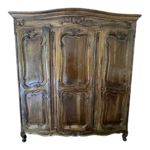 3 Door Vintage French Antique Armoire