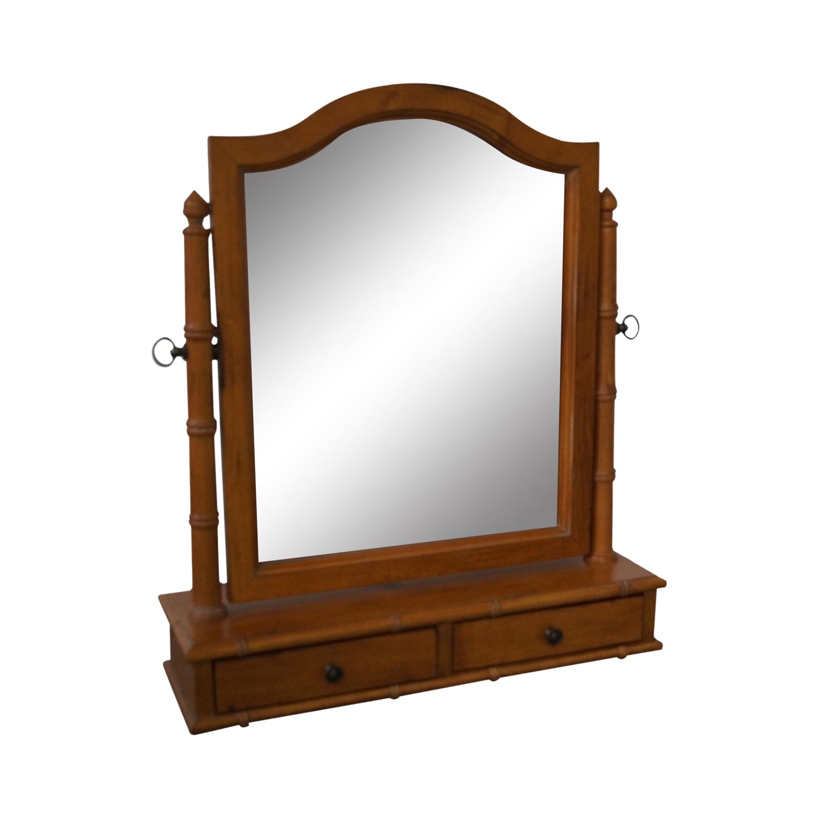 Ethan Allen Faux Bamboo Table Top Vanity Mirror Chairish