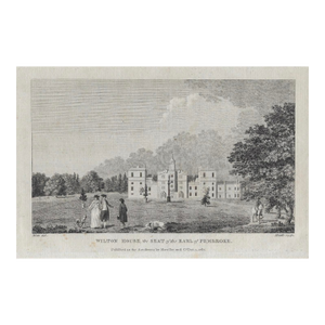 Antique Wilton House English Country House Engraving