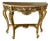 French Style Console Table – Beige Marble Top For Sale