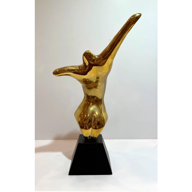 Late 20th Century Polished Bronze Female Torso Sculpture For Sale - Image 9 of 12
