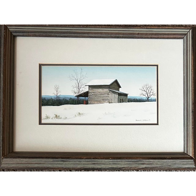 Origina, realistic watercolor landscape painting by artist Douglas Cave. Signed and dated to the lower right corner ‘...