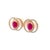 Metal Diamond Ruby Stud Earrings 14 Karat Yellow Gold 2.41 TCW Certified For Sale - Image 7 of 17