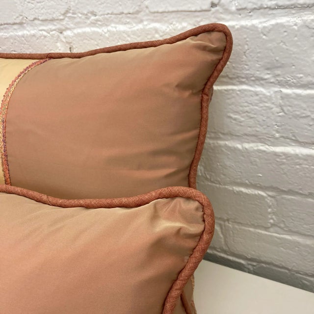 Throw Pillows, 2000s Cream Pink Caramel Pillows - a Pair For Sale In San Francisco - Image 6 of 9