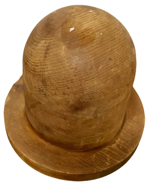 Belgian Pine Childs Hat Block, Milliners Form, 1890s