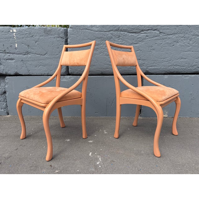 Set of Six Designer Dining Chairs, Art Nouveau Style, 1980s For Sale - Image 11 of 17