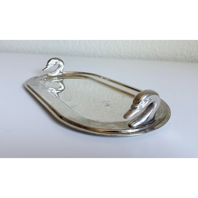 Metal French Silver Finish Duck Tray, 1960s For Sale - Image 7 of 11