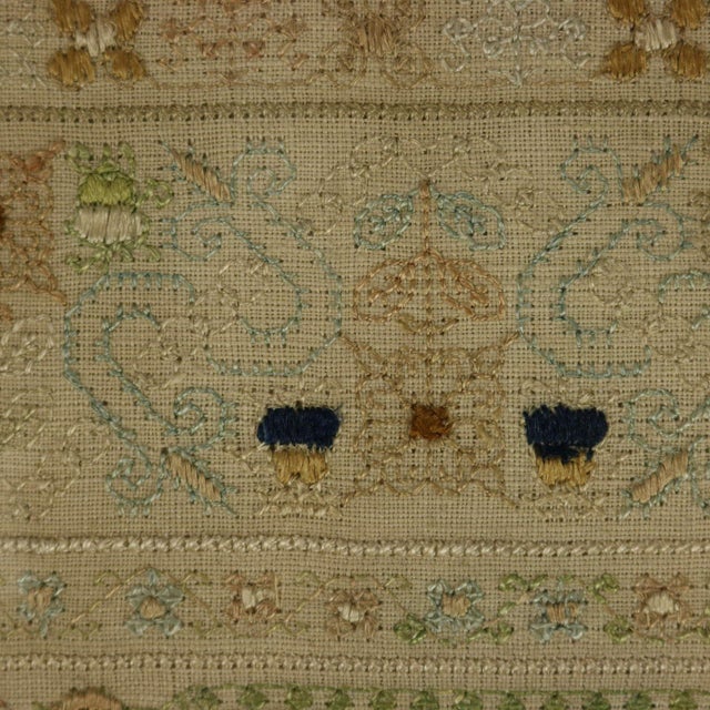 Antique Charles II Band Sampler, 1672, by e.y For Sale - Image 13 of 18