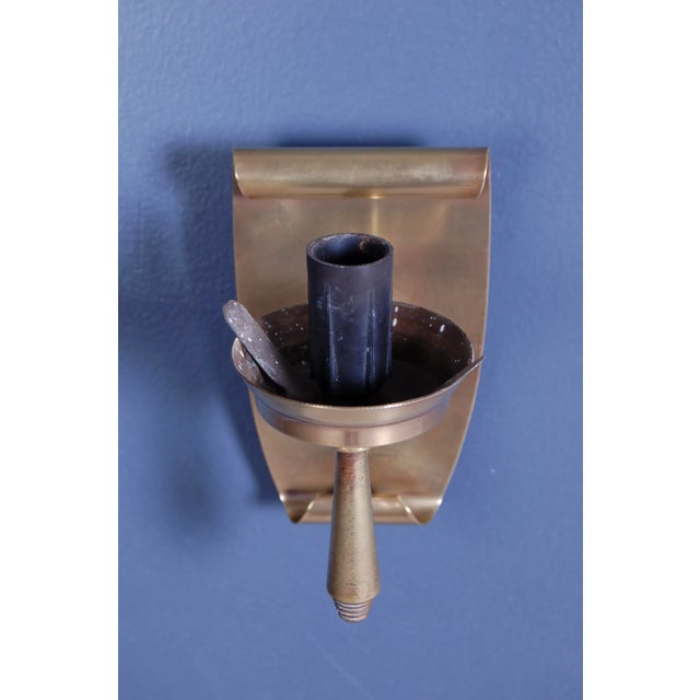 Brass & Glass Wall Lights, 1940s, Set of 2 For Sale - Image 6 of 11